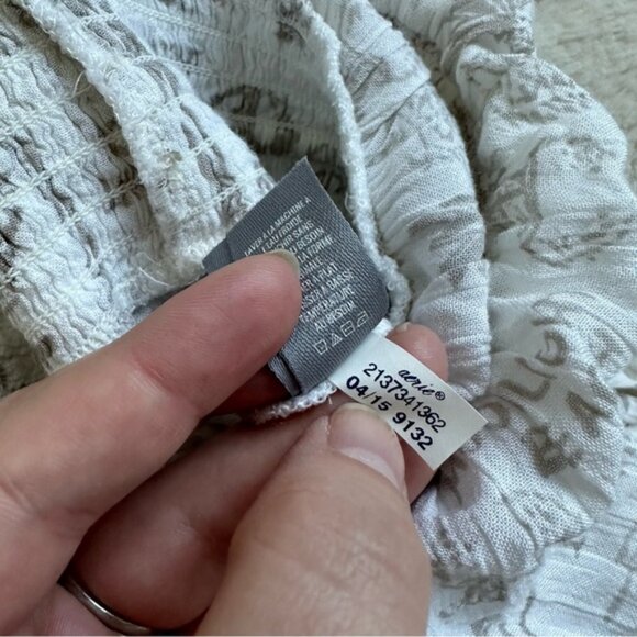 Aerie | Cream and Tan Palm Print Sleeveless Jumpsuit | Size Small - Picture 11 of 15